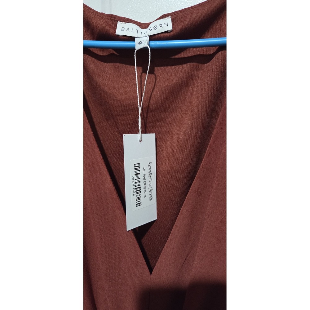Baltic Born Ramona Short Sleeve Maxi Dress Terra Cotta/Rust Orange Women 3XL-NWT - Picture 3 of 4